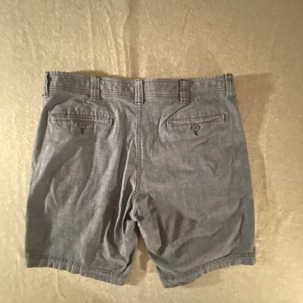 St Johns Bay Mens Sz 36 Comfort Stretch Blue Cotton Blend Casual Chino Shorts
